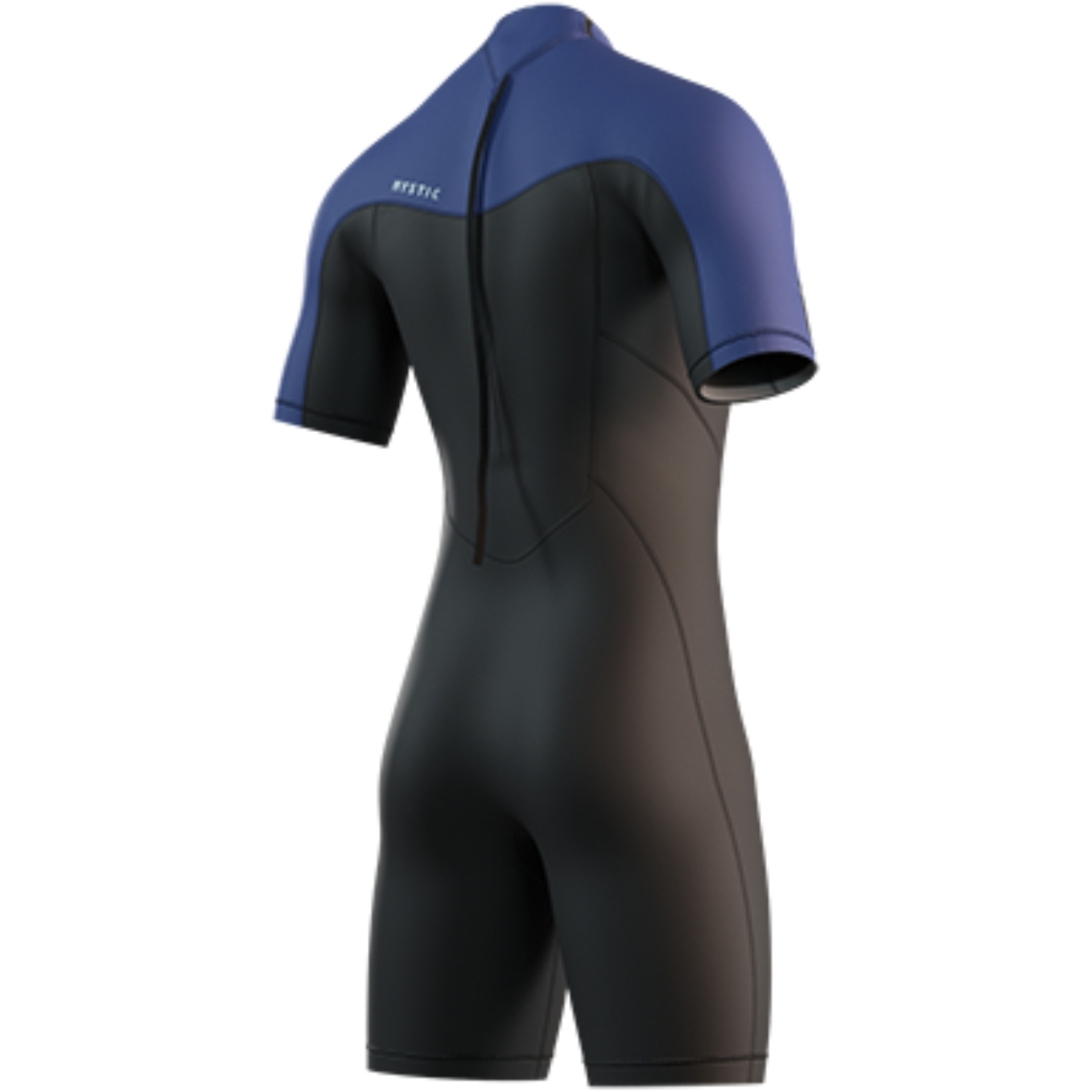2026 Mystic Mens Brand 3/2mm Back Zip Flatlock Shorty Wetsuit 35000.250035 - Black / Blue